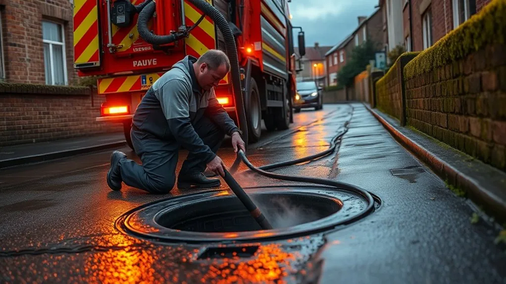 Blocked drain specialists in Welling clearing a drain